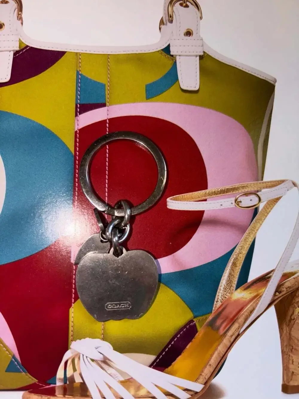 Coach Vintage Red Apple Metal Charm